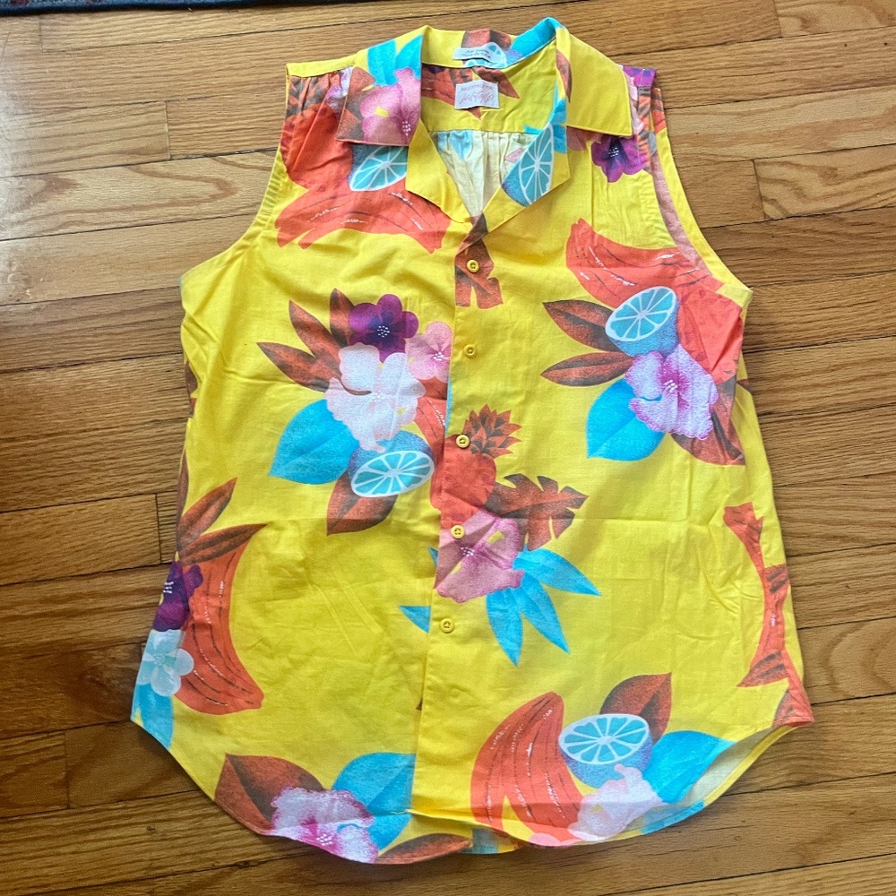 VTG Made in USA Lord & Taylor sleeveless Hawaiian print sz small
